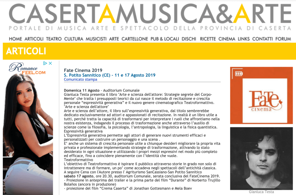 articolo su caserta musica